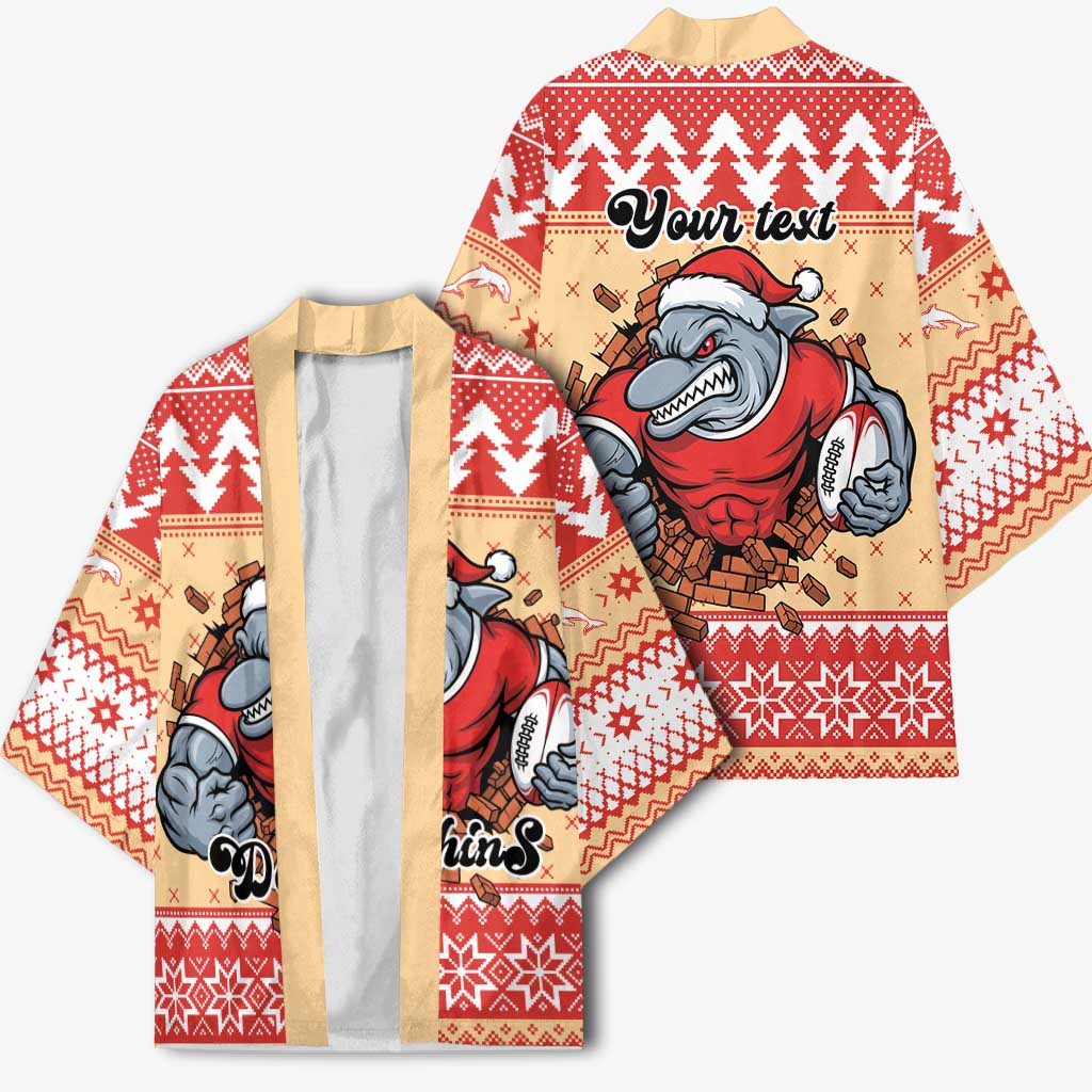 Redcliffe Strong Dolphins Personalised Kimono Christmas Rugby League Spirit - Aussie Hoodie