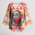 Redcliffe Strong Dolphins Personalised Kimono Sleeve Blouse Christmas Rugby League Spirit - Aussie Hoodie