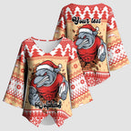 Redcliffe Strong Dolphins Personalised Kimono Sleeve Blouse Christmas Rugby League Spirit - Aussie Hoodie