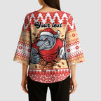 Redcliffe Strong Dolphins Personalised Kimono Sleeve Blouse Christmas Rugby League Spirit - Aussie Hoodie