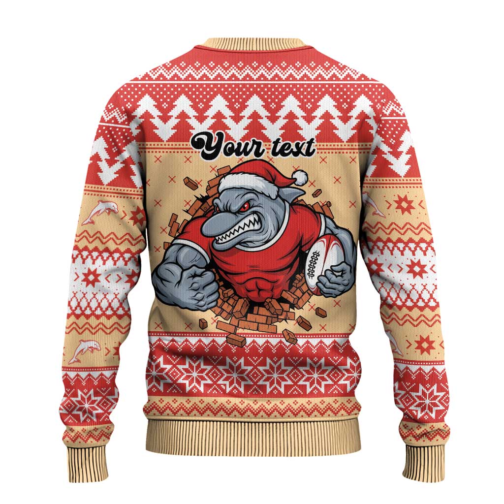 Redcliffe Strong Dolphins Personalised Ugly Christmas Sweater Christmas Rugby League Spirit - Aussie Hoodie