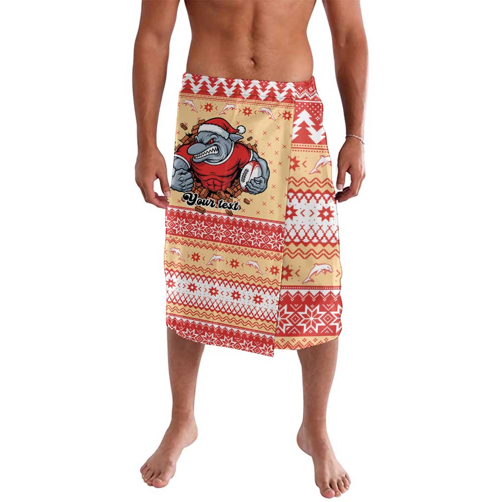 Redcliffe Strong Dolphins Personalised Lavalava Christmas Rugby League Spirit - Aussie Hoodie