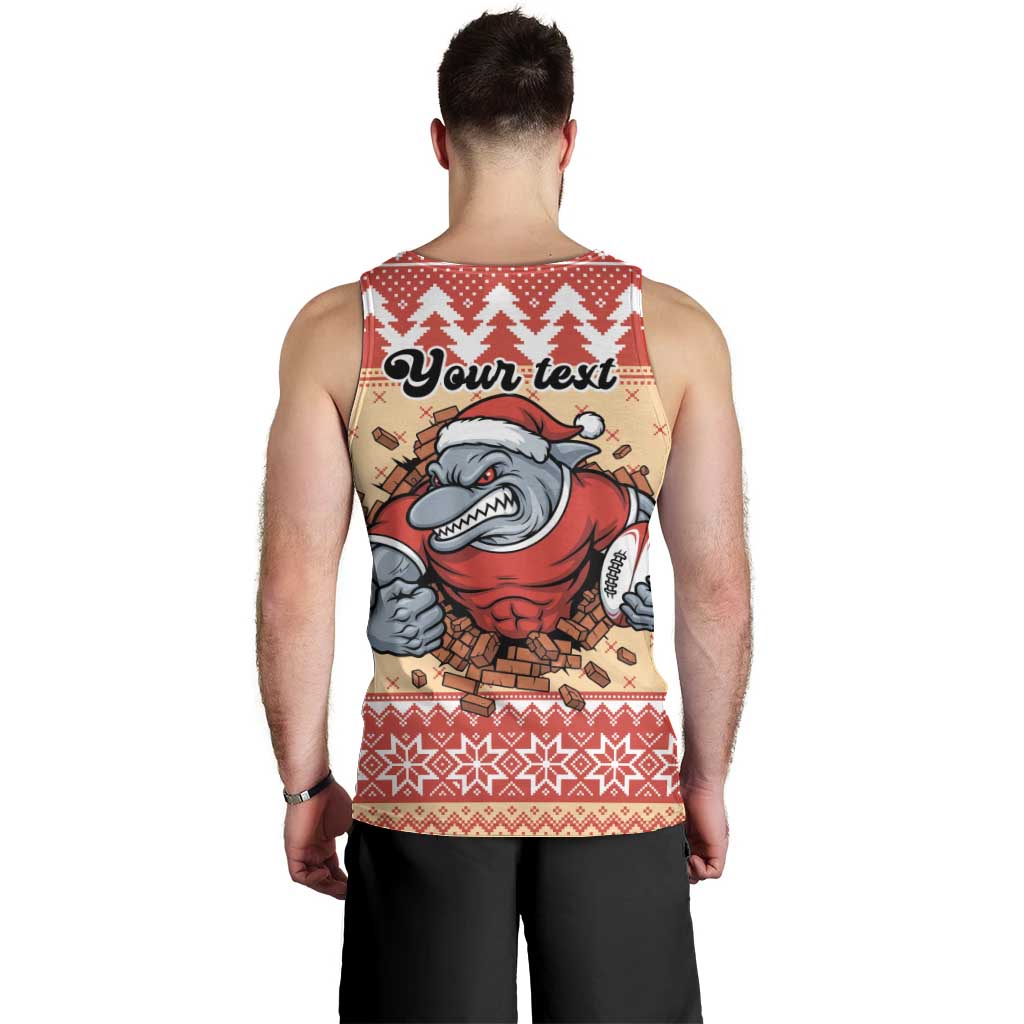 Redcliffe Strong Dolphins Personalised Men Tank Top Christmas Rugby League Spirit - Aussie Hoodie