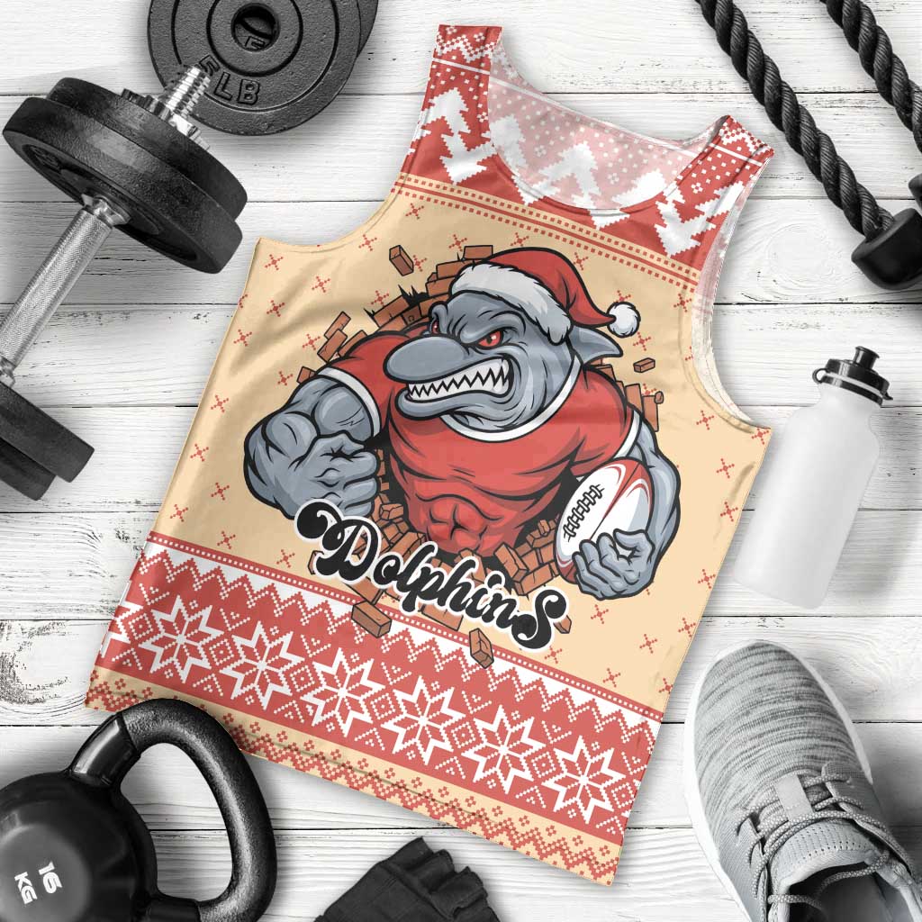 Redcliffe Strong Dolphins Personalised Men Tank Top Christmas Rugby League Spirit - Aussie Hoodie