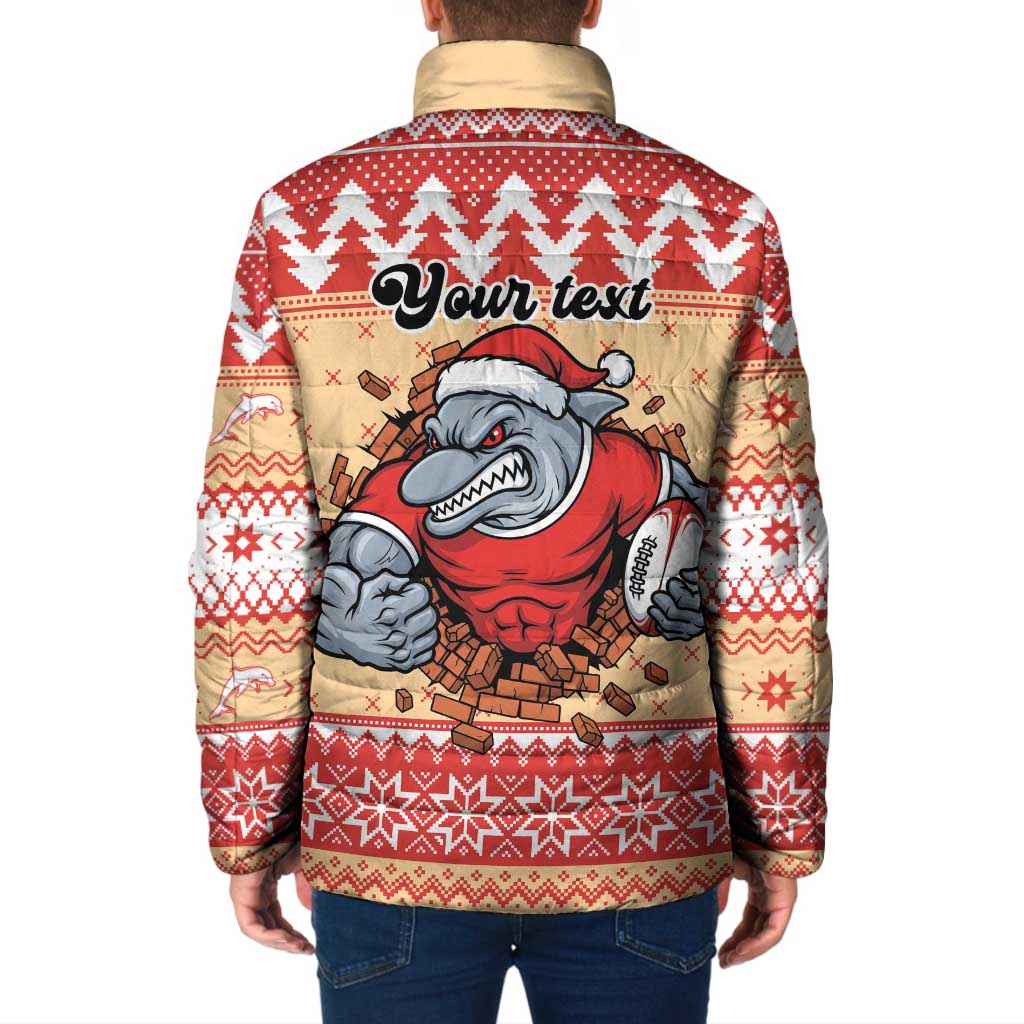Redcliffe Strong Dolphins Personalised Padded Jacket Christmas Rugby League Spirit - Aussie Hoodie
