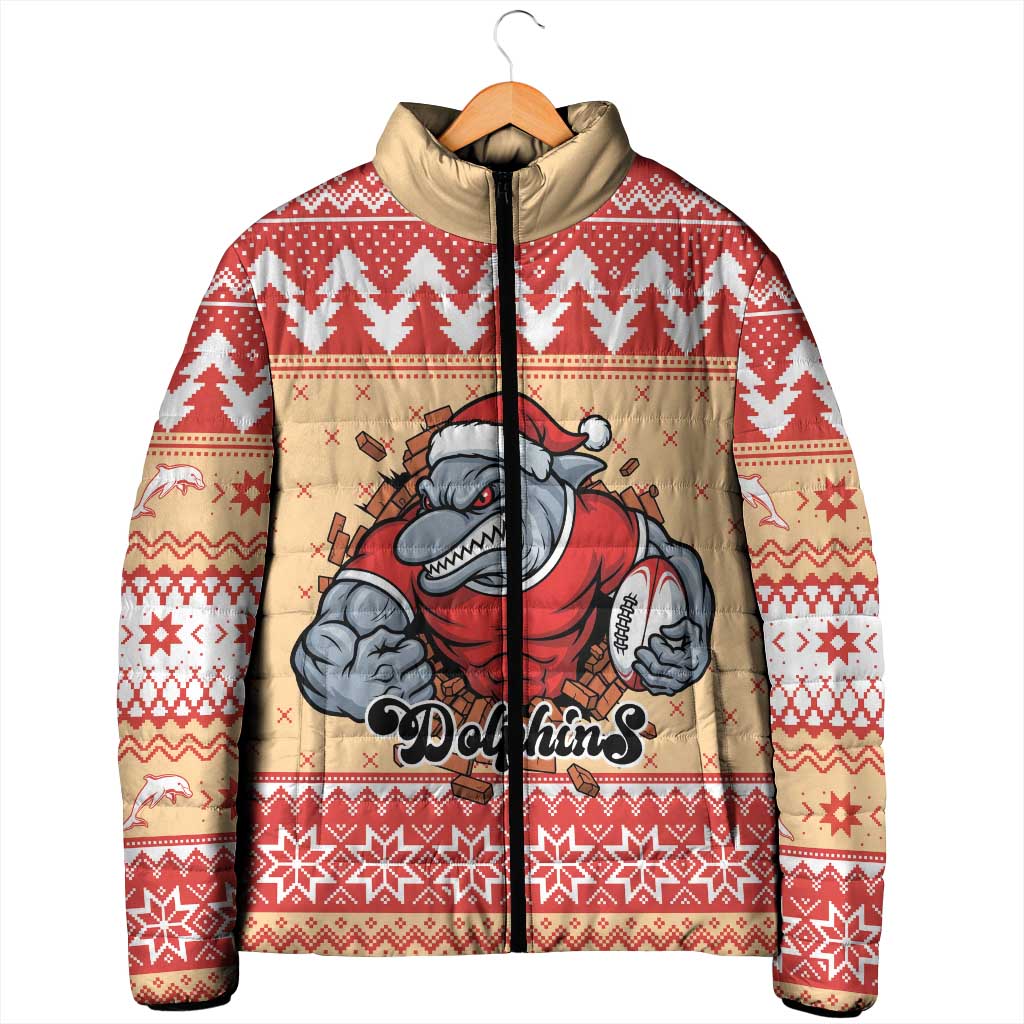 Redcliffe Strong Dolphins Personalised Padded Jacket Christmas Rugby League Spirit - Aussie Hoodie