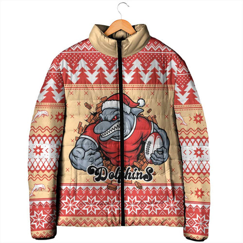Redcliffe Strong Dolphins Personalised Padded Jacket Christmas Rugby League Spirit - Aussie Hoodie