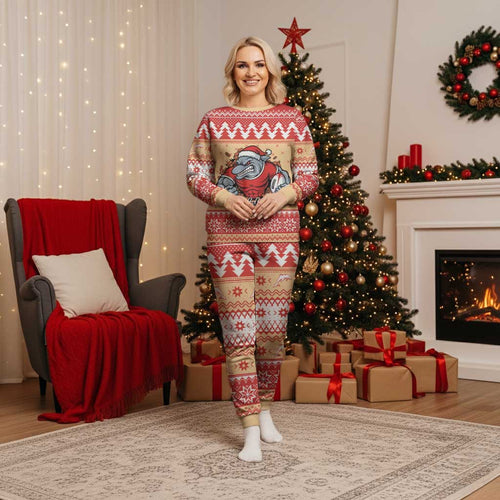 Redcliffe Strong Dolphins Personalised Christmas Pajama Set Christmas Rugby League Spirit - Aussie Hoodie