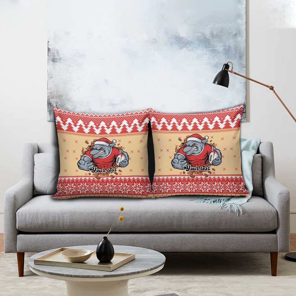 Redcliffe Strong Dolphins Personalised Pillow Cover Christmas Rugby League Spirit - Aussie Hoodie