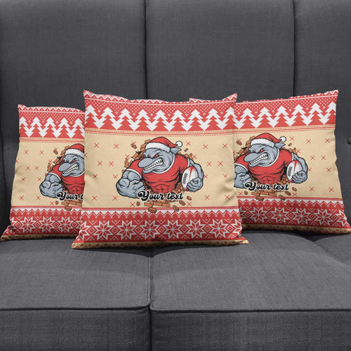 Redcliffe Strong Dolphins Personalised Pillow Cover Christmas Rugby League Spirit - Aussie Hoodie