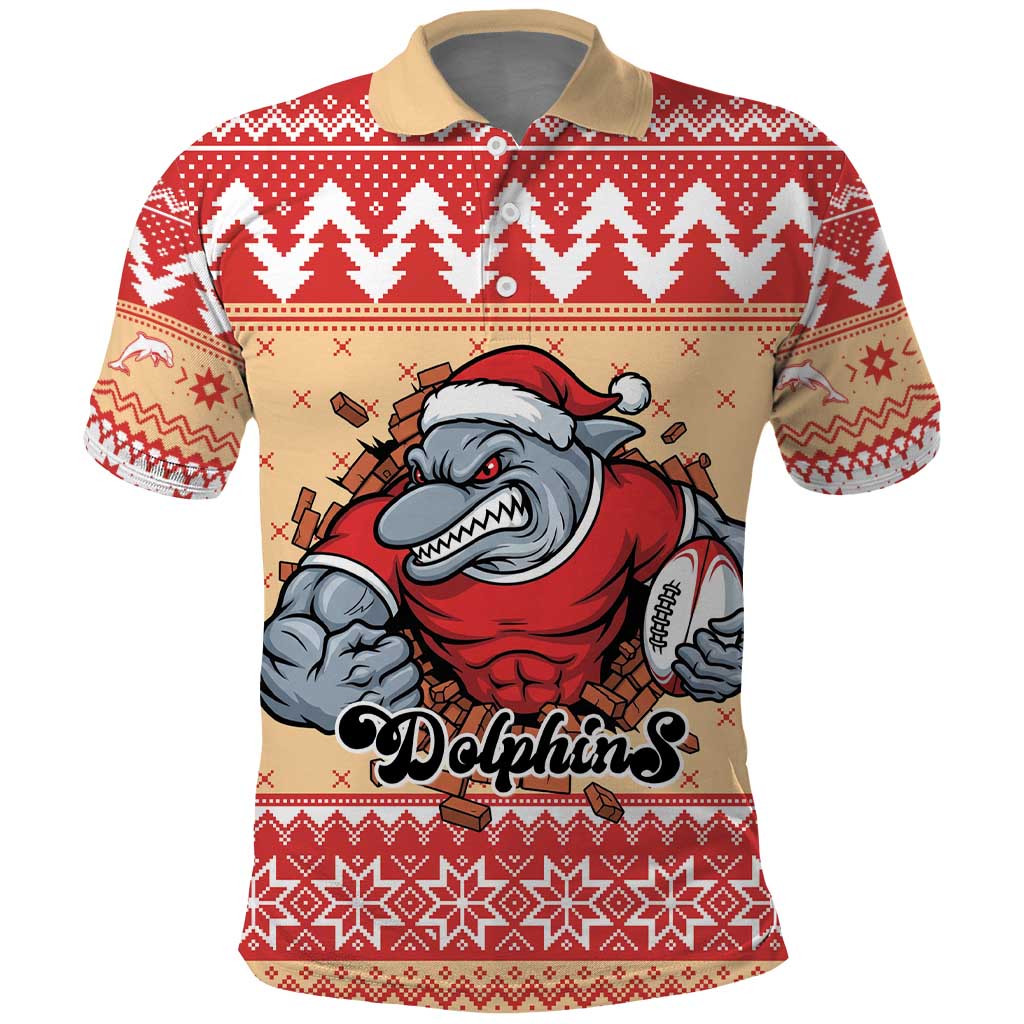 Redcliffe Strong Dolphins Personalised Polo Shirt Christmas Rugby League Spirit - Aussie Hoodie