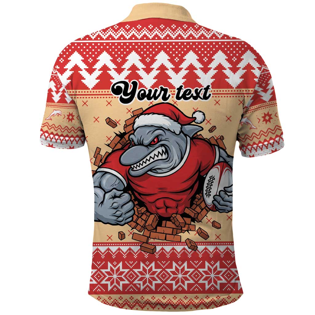 Redcliffe Strong Dolphins Personalised Polo Shirt Christmas Rugby League Spirit - Aussie Hoodie