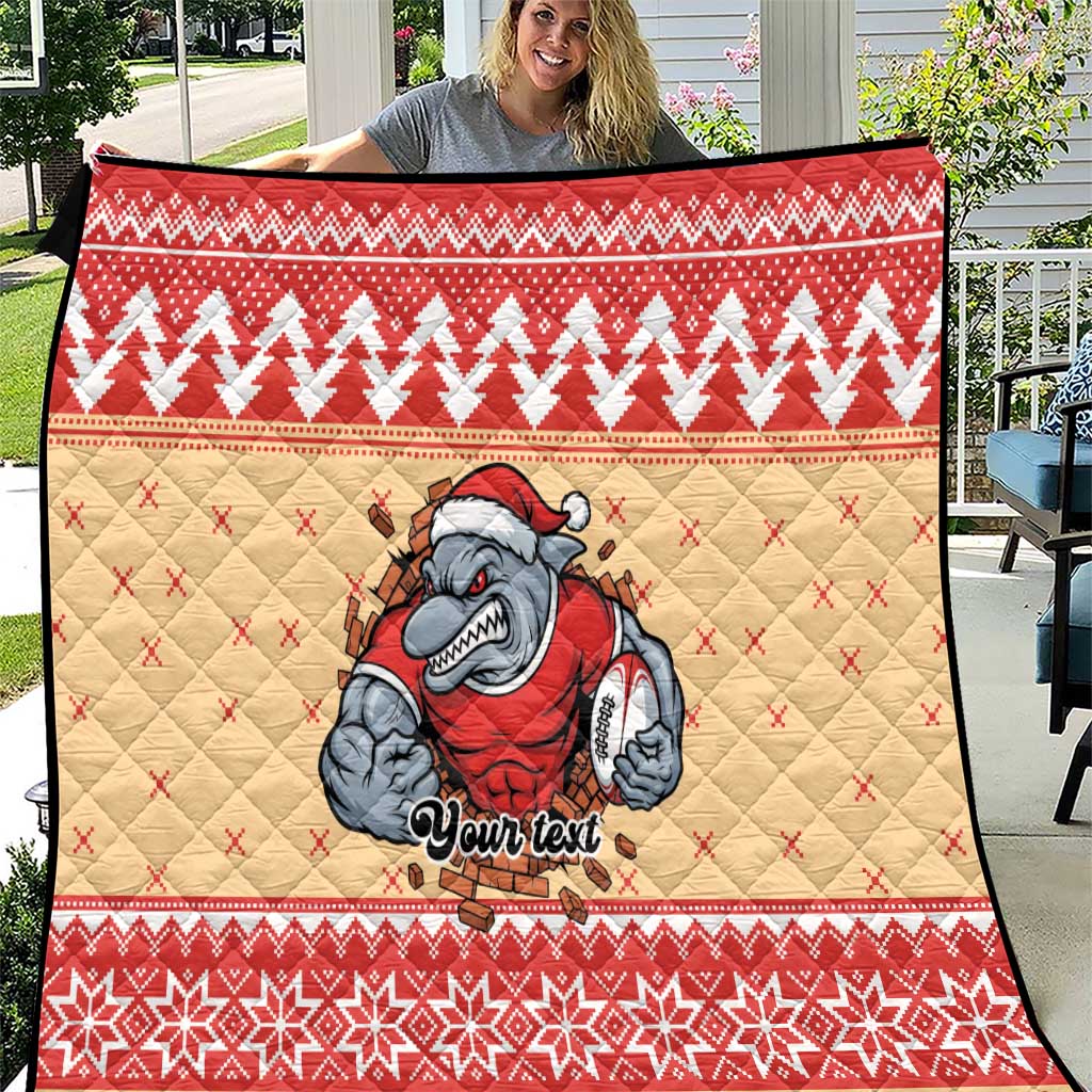 Redcliffe Strong Dolphins Personalised Quilt Christmas Rugby League Spirit - Aussie Hoodie
