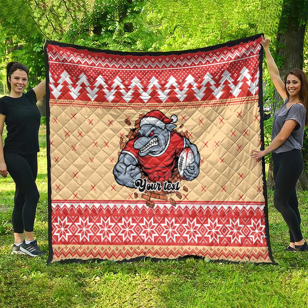 Redcliffe Strong Dolphins Personalised Quilt Christmas Rugby League Spirit - Aussie Hoodie