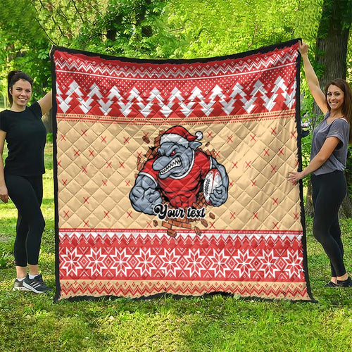 Redcliffe Strong Dolphins Personalised Quilt Christmas Rugby League Spirit - Aussie Hoodie
