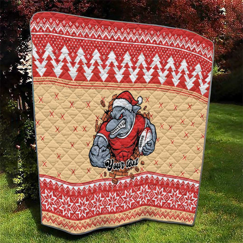 Redcliffe Strong Dolphins Personalised Quilt Christmas Rugby League Spirit - Aussie Hoodie