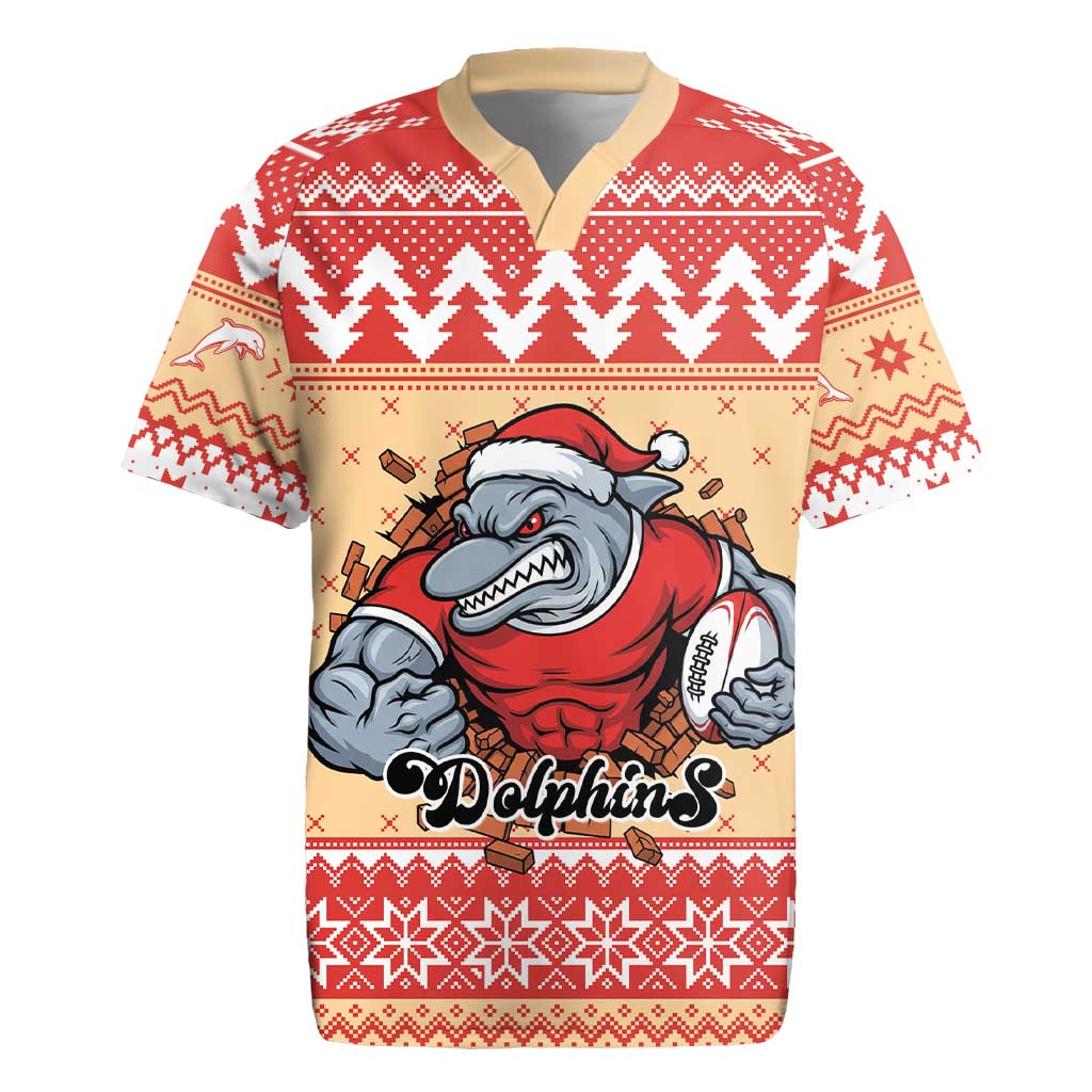 Redcliffe Strong Dolphins Personalised Rugby Jersey Christmas Rugby League Spirit - Aussie Hoodie