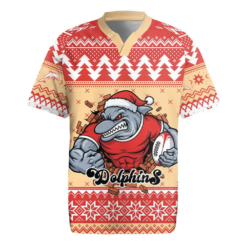 Redcliffe Strong Dolphins Personalised Rugby Jersey Christmas Rugby League Spirit - Aussie Hoodie