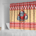 Redcliffe Strong Dolphins Personalised Shower Curtain Christmas Rugby League Spirit - Aussie Hoodie