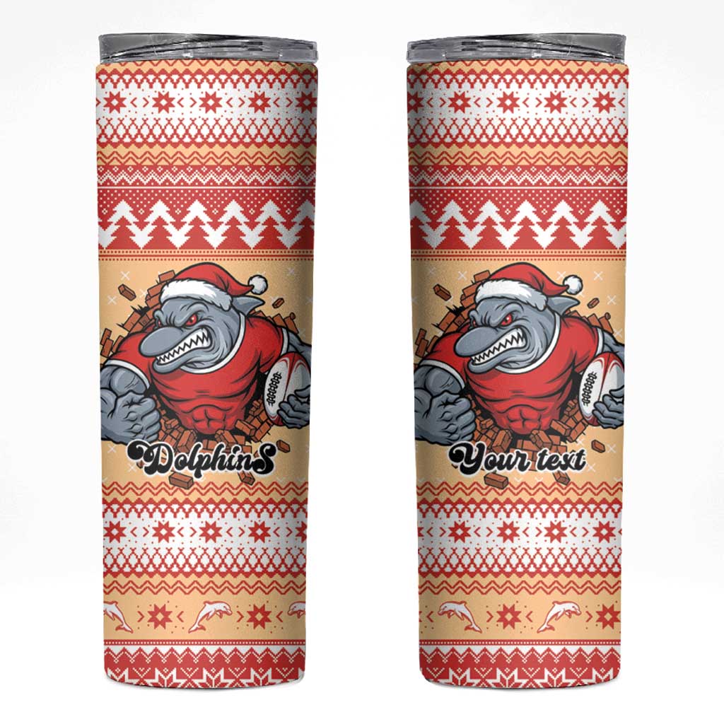 Redcliffe Strong Dolphins Personalised Skinny Tumbler Christmas Rugby League Spirit - Aussie Hoodie