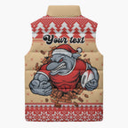 Redcliffe Strong Dolphins Personalised Sleeveless Puffer Jacket Christmas Rugby League Spirit - Aussie Hoodie