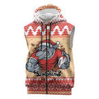 Redcliffe Strong Dolphins Personalised Sleeveless Zip Hoodie Christmas Rugby League Spirit LT9