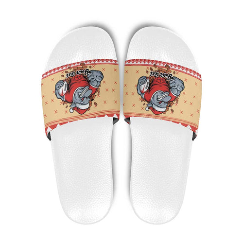 Redcliffe Strong Dolphins Personalised Slide Sandals Christmas Rugby League Spirit - Aussie Hoodie