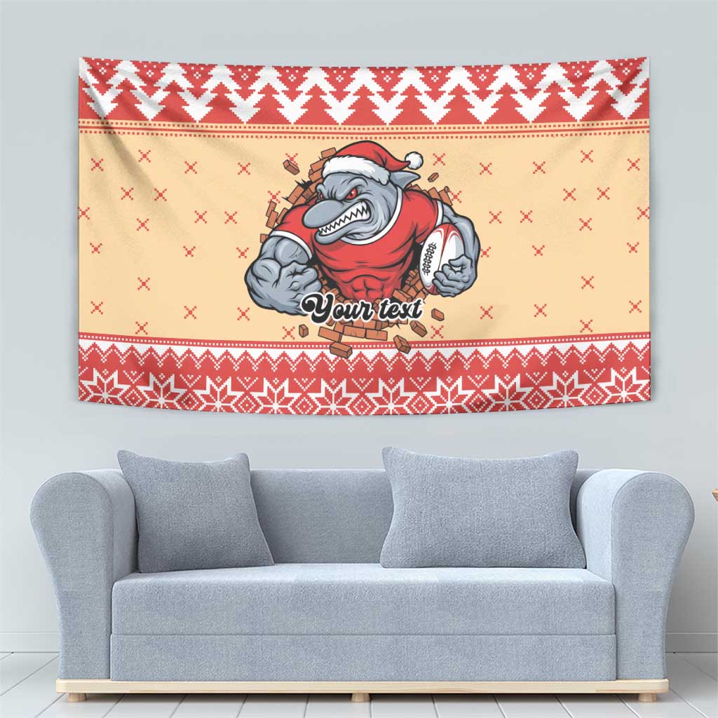 Redcliffe Strong Dolphins Personalised Tapestry Christmas Rugby League Spirit - Aussie Hoodie