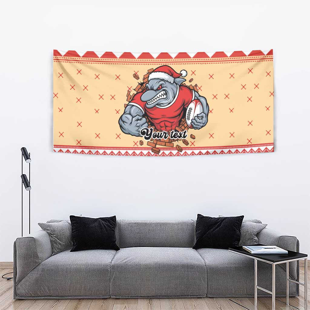 Redcliffe Strong Dolphins Personalised Tapestry Christmas Rugby League Spirit - Aussie Hoodie