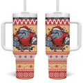 Redcliffe Strong Dolphins Personalised Tumbler With Handle Christmas Rugby League Spirit - Aussie Hoodie
