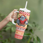 Redcliffe Strong Dolphins Personalised Tumbler With Handle Christmas Rugby League Spirit - Aussie Hoodie