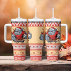 Redcliffe Strong Dolphins Personalised Tumbler With Handle Christmas Rugby League Spirit - Aussie Hoodie