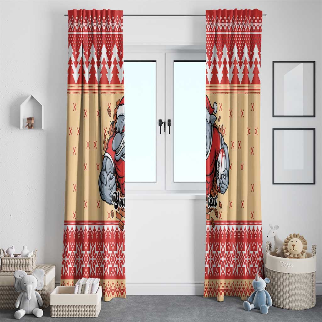 Redcliffe Strong Dolphins Personalised Window Curtain Christmas Rugby League Spirit - Aussie Hoodie