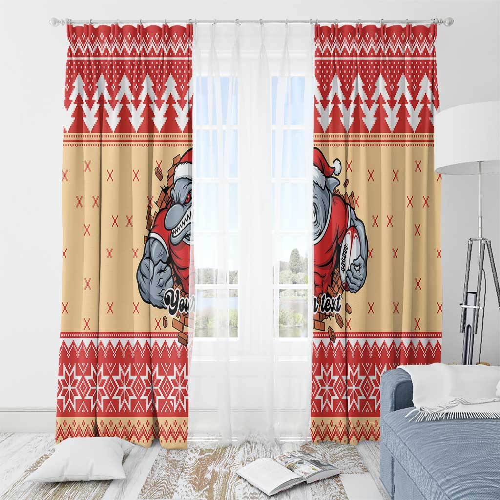 Redcliffe Strong Dolphins Personalised Window Curtain Christmas Rugby League Spirit - Aussie Hoodie