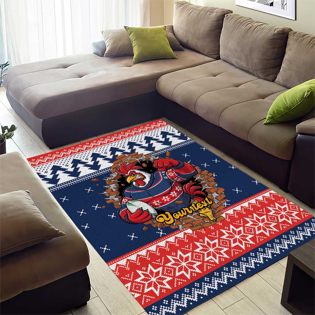 Roosters Xmas Glory Personalised Area Rug Christmas Rugby League Spirit - Aussie Hoodie