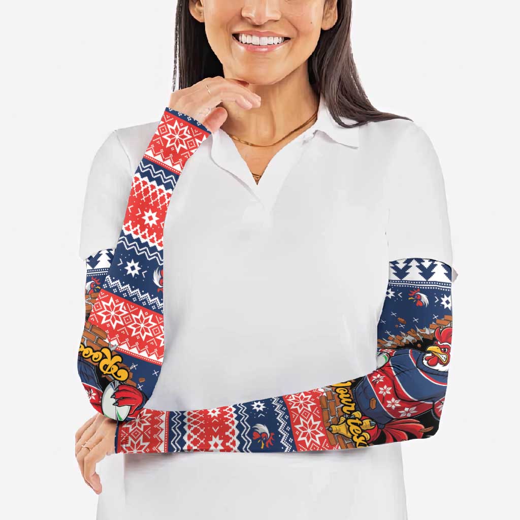 Roosters Xmas Glory Personalised Arm Sleeves Christmas Rugby League Spirit - Aussie Hoodie