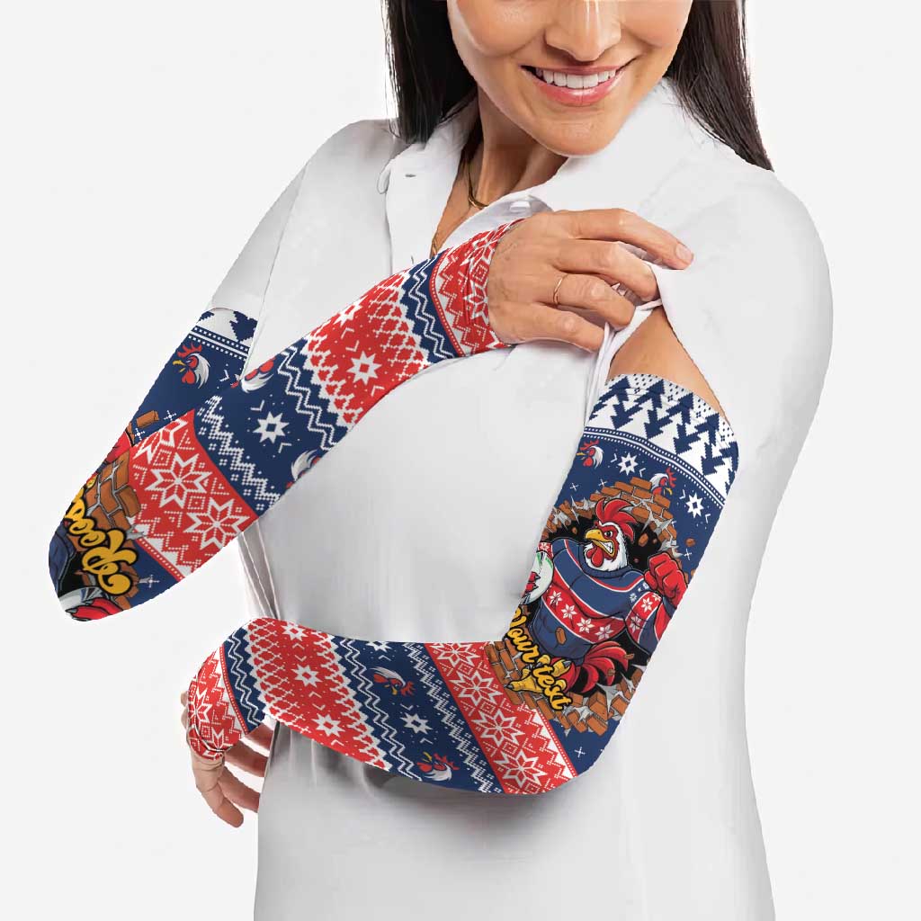 Roosters Xmas Glory Personalised Arm Sleeves Christmas Rugby League Spirit - Aussie Hoodie