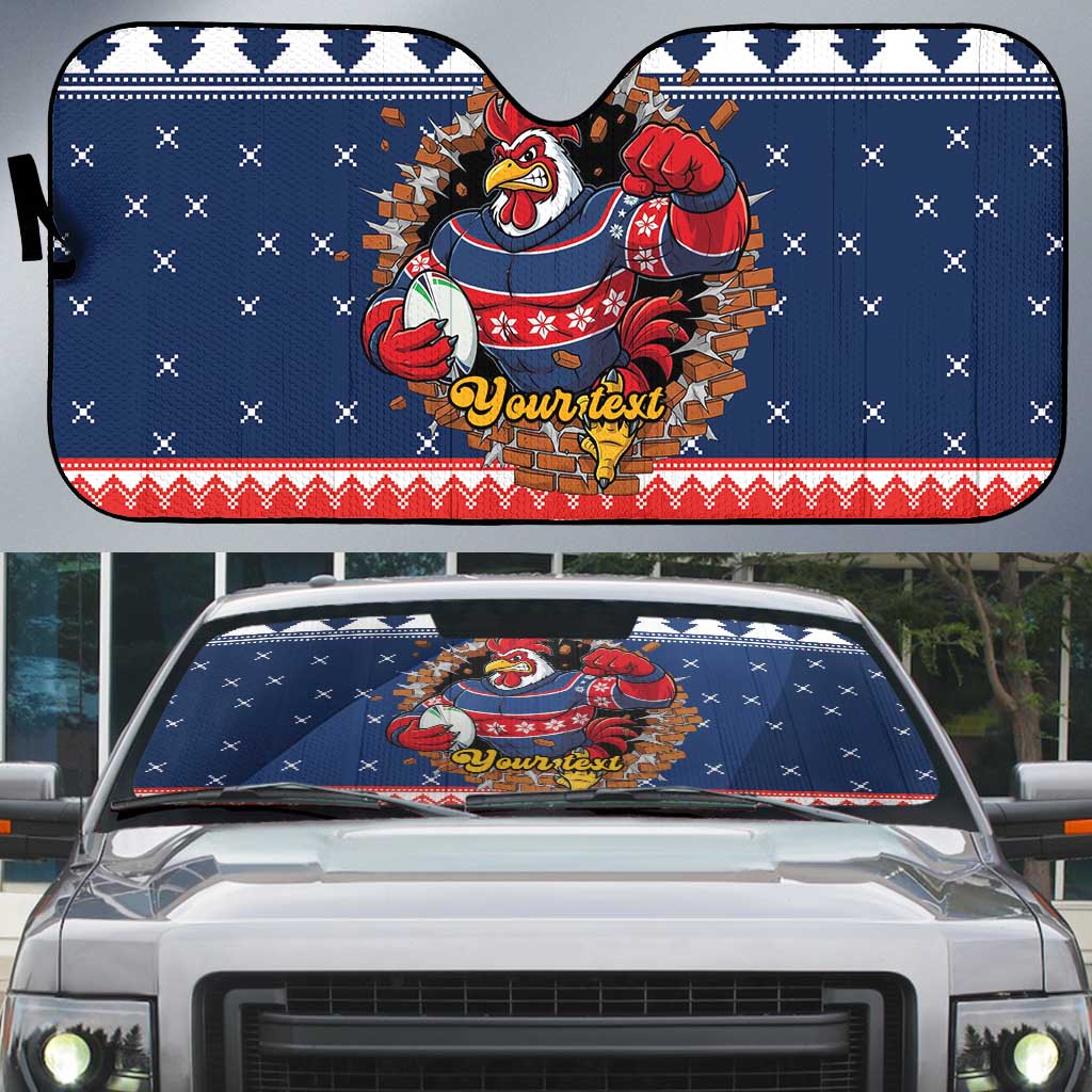 Roosters Xmas Glory Personalised Auto Sun Shade Christmas Rugby League Spirit - Aussie Hoodie