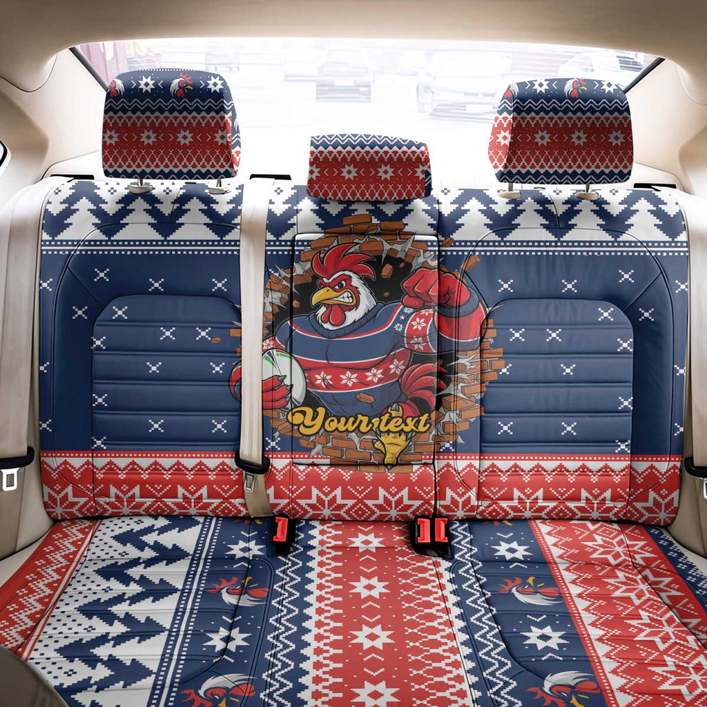 Roosters Xmas Glory Personalised Back Car Seat Cover Christmas Rugby League Spirit - Aussie Hoodie