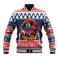 Roosters Xmas Glory Personalised Baseball Jacket Christmas Rugby League Spirit - Aussie Hoodie