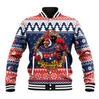 Roosters Xmas Glory Personalised Baseball Jacket Christmas Rugby League Spirit - Aussie Hoodie