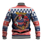 Roosters Xmas Glory Personalised Baseball Jacket Christmas Rugby League Spirit - Aussie Hoodie