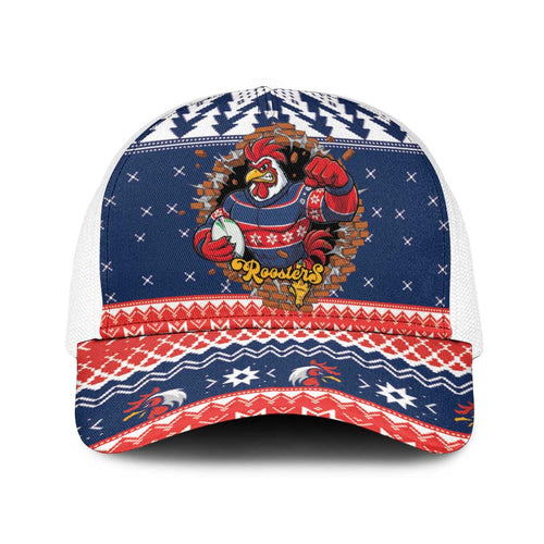 Roosters Xmas Glory Baseball Net Cap Christmas Rugby League Spirit - Aussie Hoodie