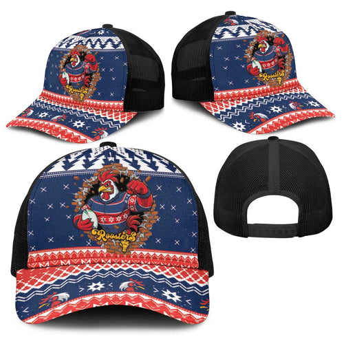 Roosters Xmas Glory Baseball Net Cap Christmas Rugby League Spirit - Aussie Hoodie