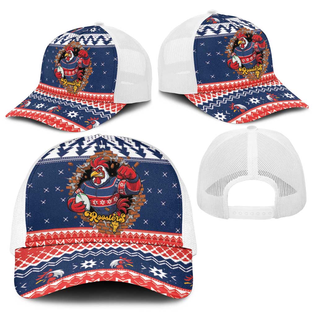 Roosters Xmas Glory Baseball Net Cap Christmas Rugby League Spirit - Aussie Hoodie