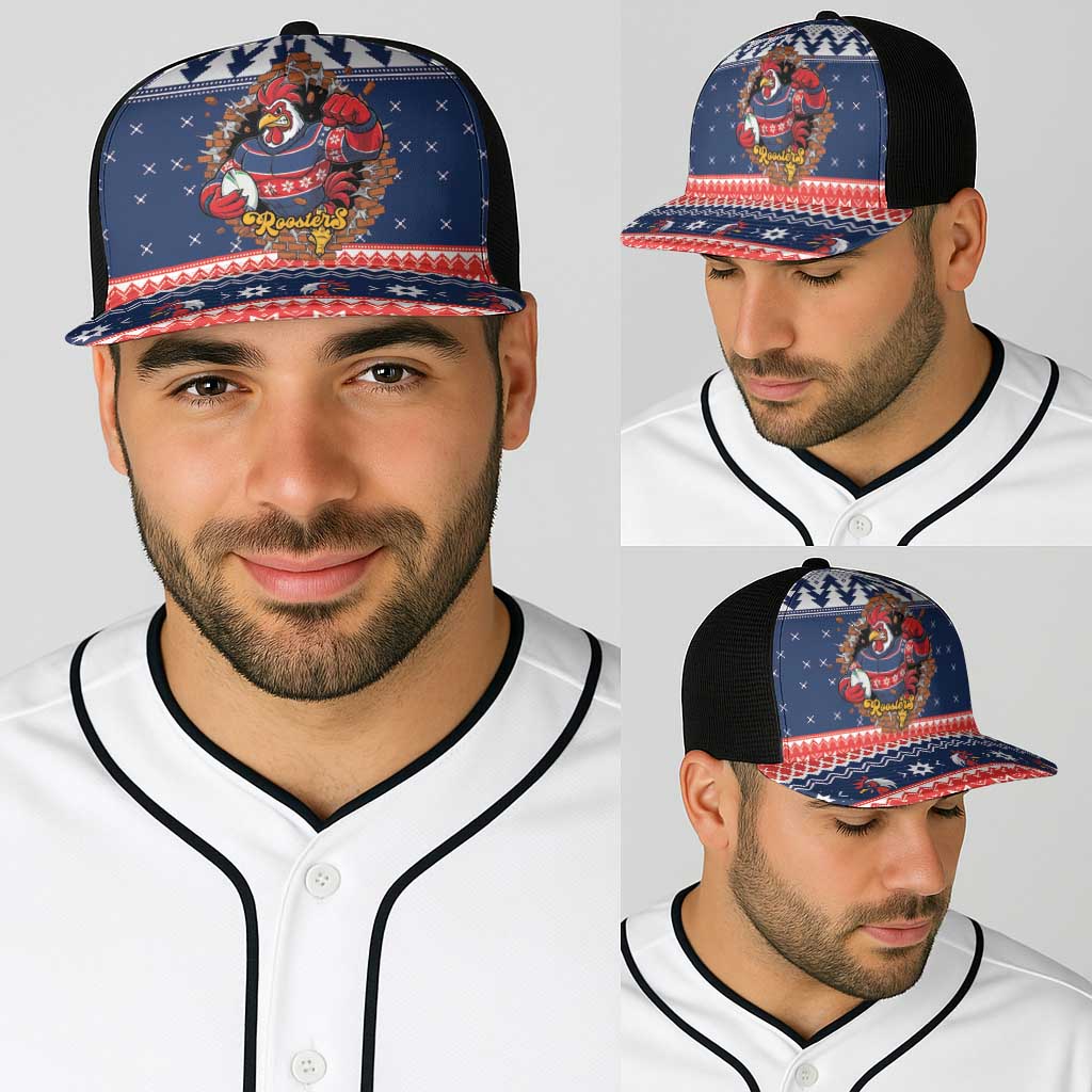 Roosters Xmas Glory Baseball Net Cap Christmas Rugby League Spirit - Aussie Hoodie