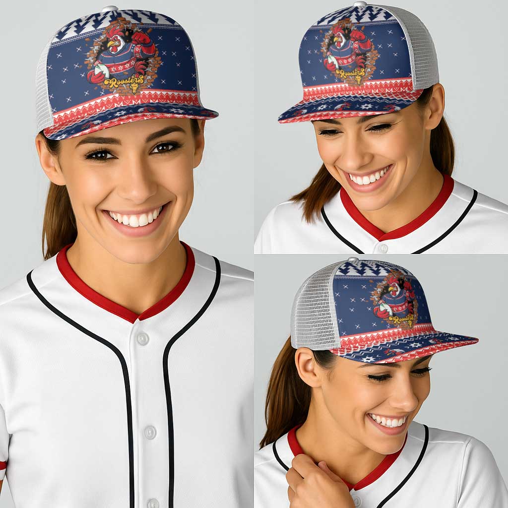 Roosters Xmas Glory Baseball Net Cap Christmas Rugby League Spirit - Aussie Hoodie