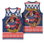 Roosters Xmas Glory Personalised Basketball Jersey Christmas Rugby League Spirit - Aussie Hoodie