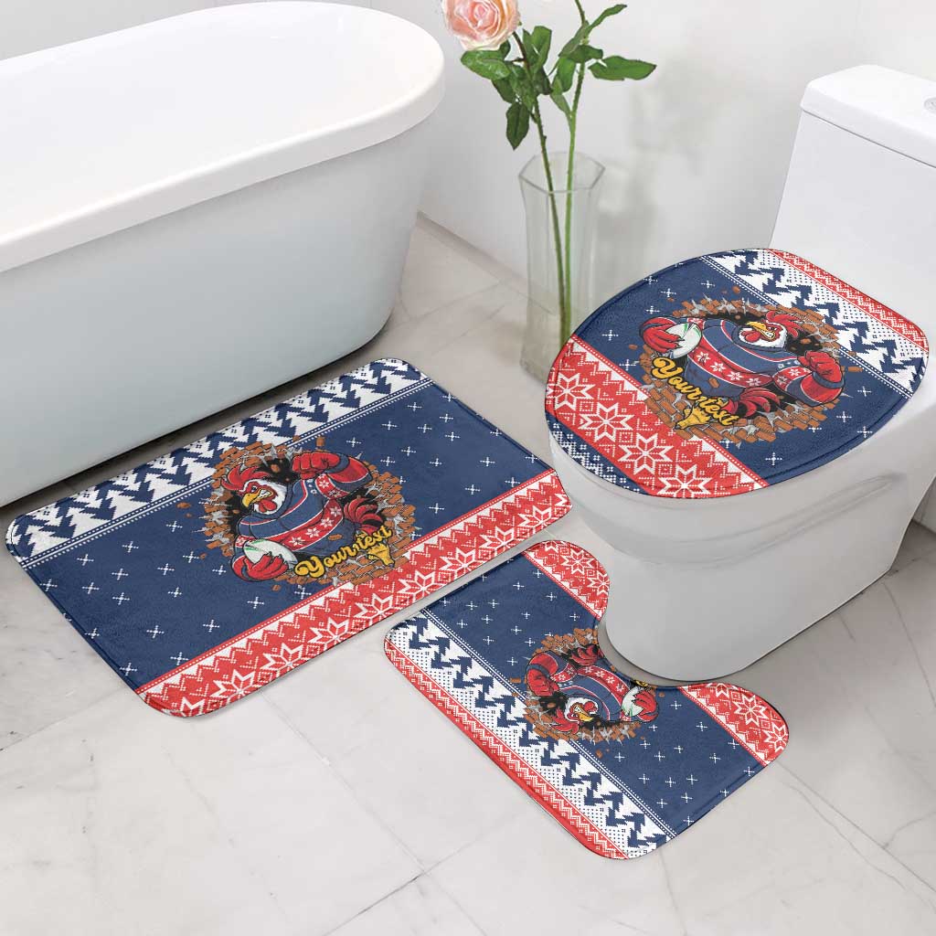 Roosters Xmas Glory Personalised Bathroom Set Christmas Rugby League Spirit - Aussie Hoodie