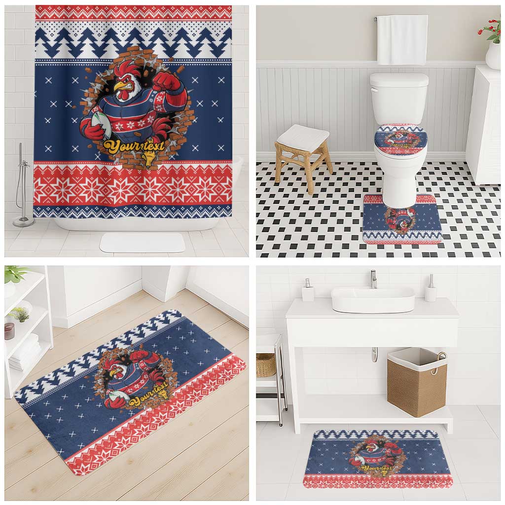 Roosters Xmas Glory Personalised Bathroom Set Christmas Rugby League Spirit - Aussie Hoodie